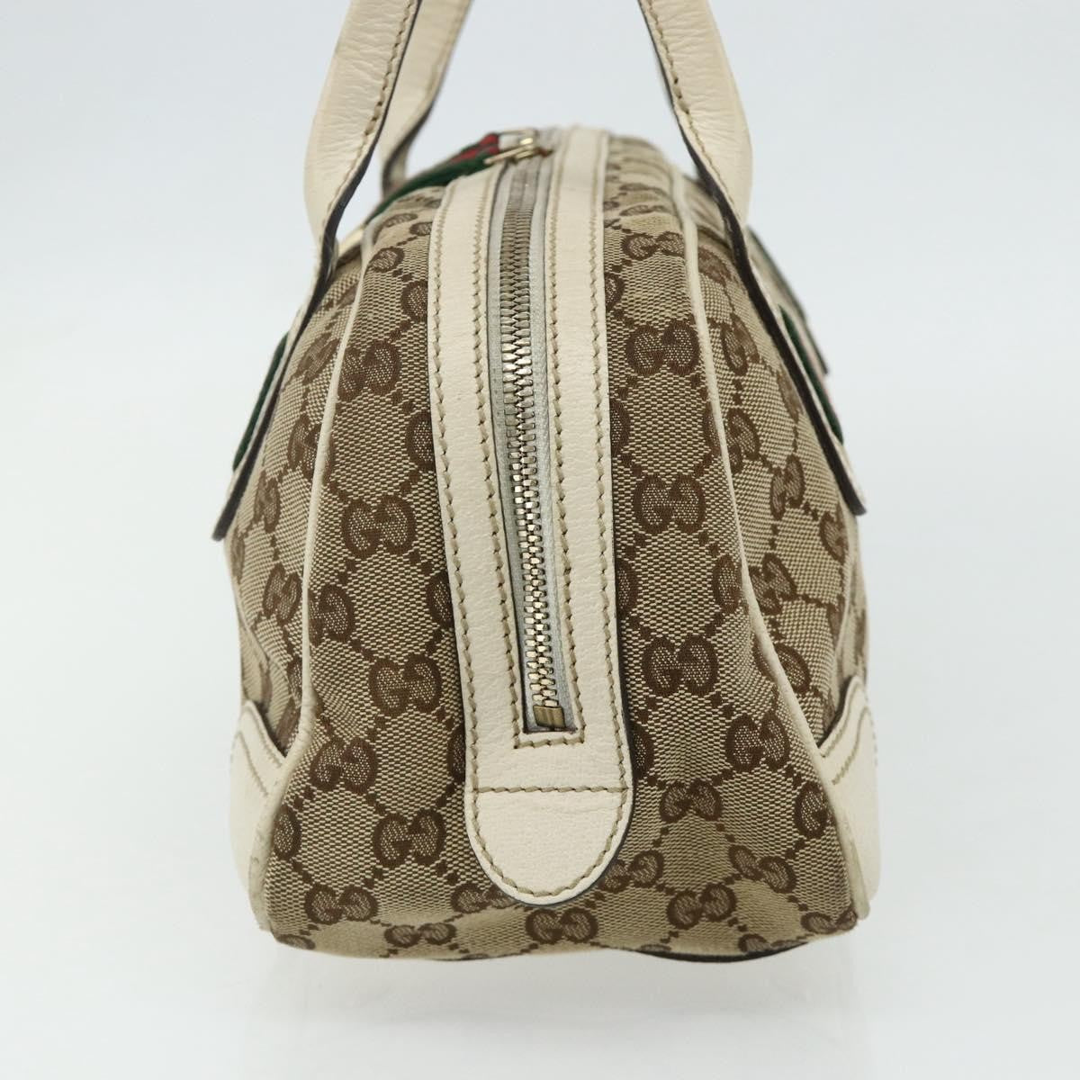 Gucci Vintage Web Sherry Line Handbag Micro Gg Canvas Beige Canvas Handbag ( )