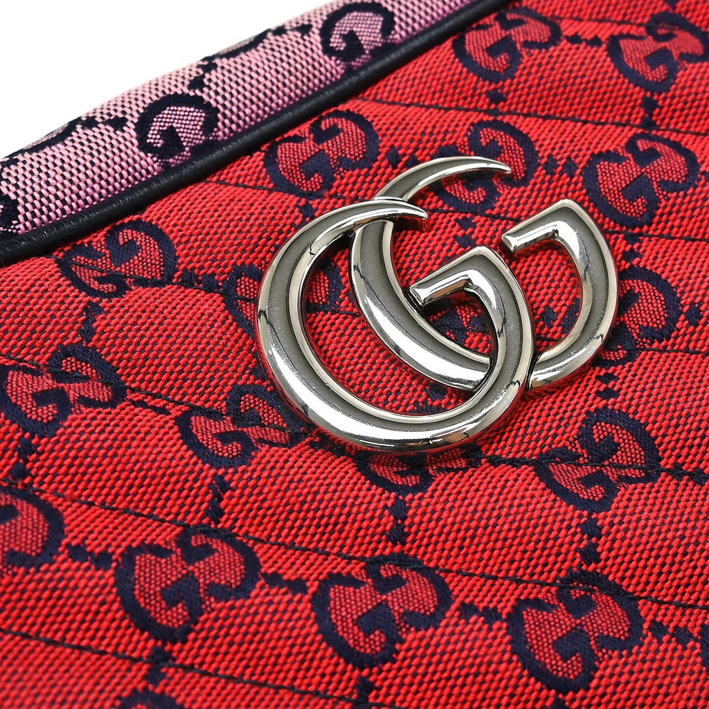 Gucci Gg Marmont Camera Bag Canvas Multicolour Canvas Handbag ( )