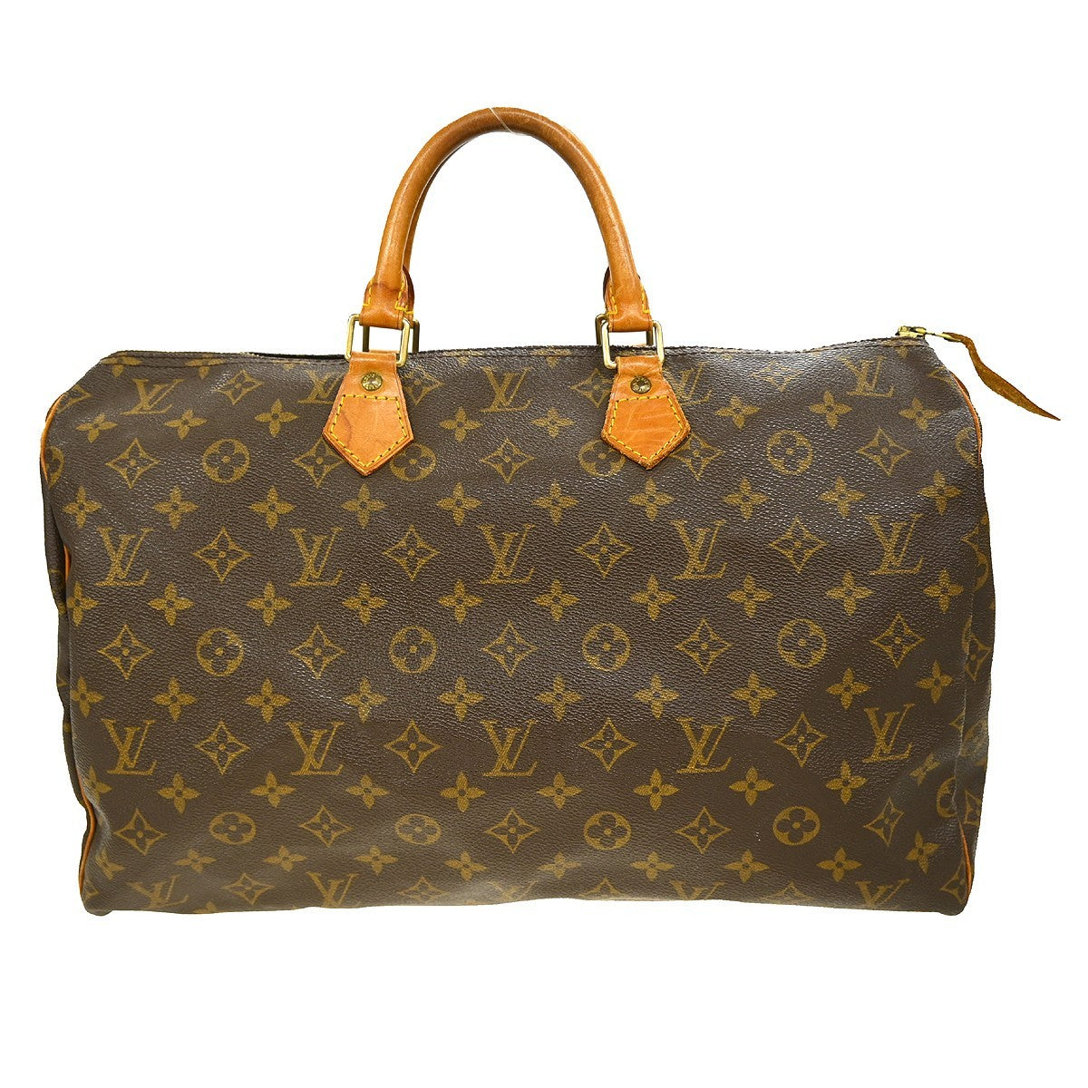 Louis Vuitton Speedy Handbag Monogram Canvas Brown Canvas Handbag ( )