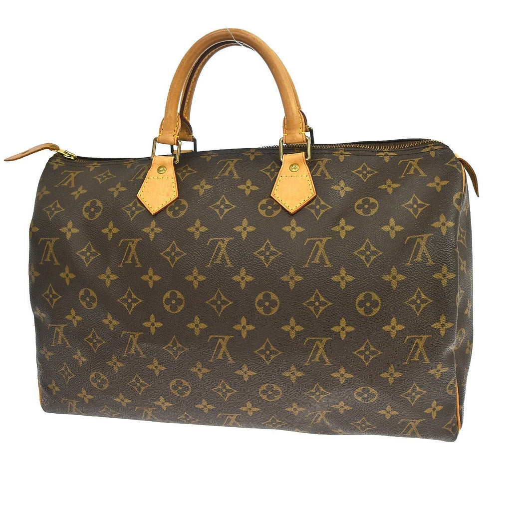 Louis Vuitton Speedy Handbag Monogram Canvas Brown Canvas Handbag ( )