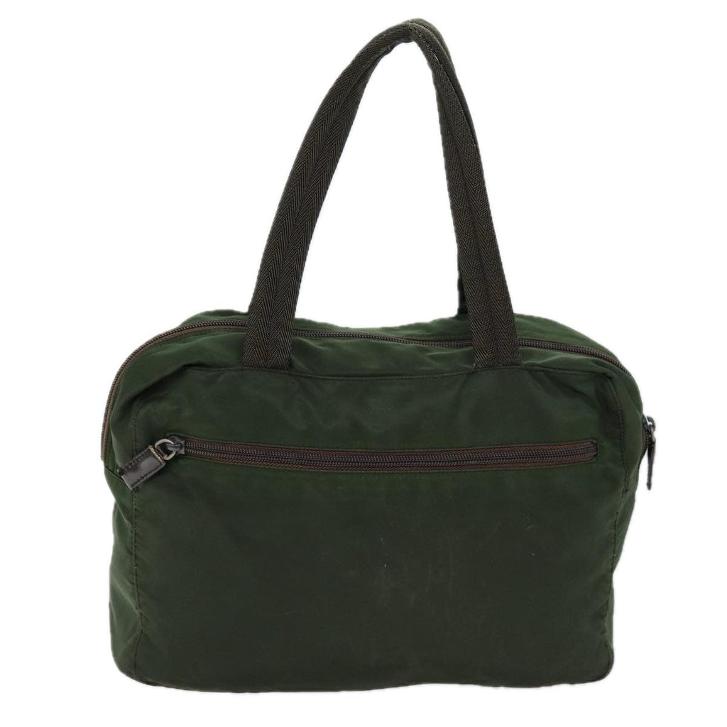 Prada Bowling Shoulder Bag Tessuto Khaki Nylon Handbag (Authentic  )