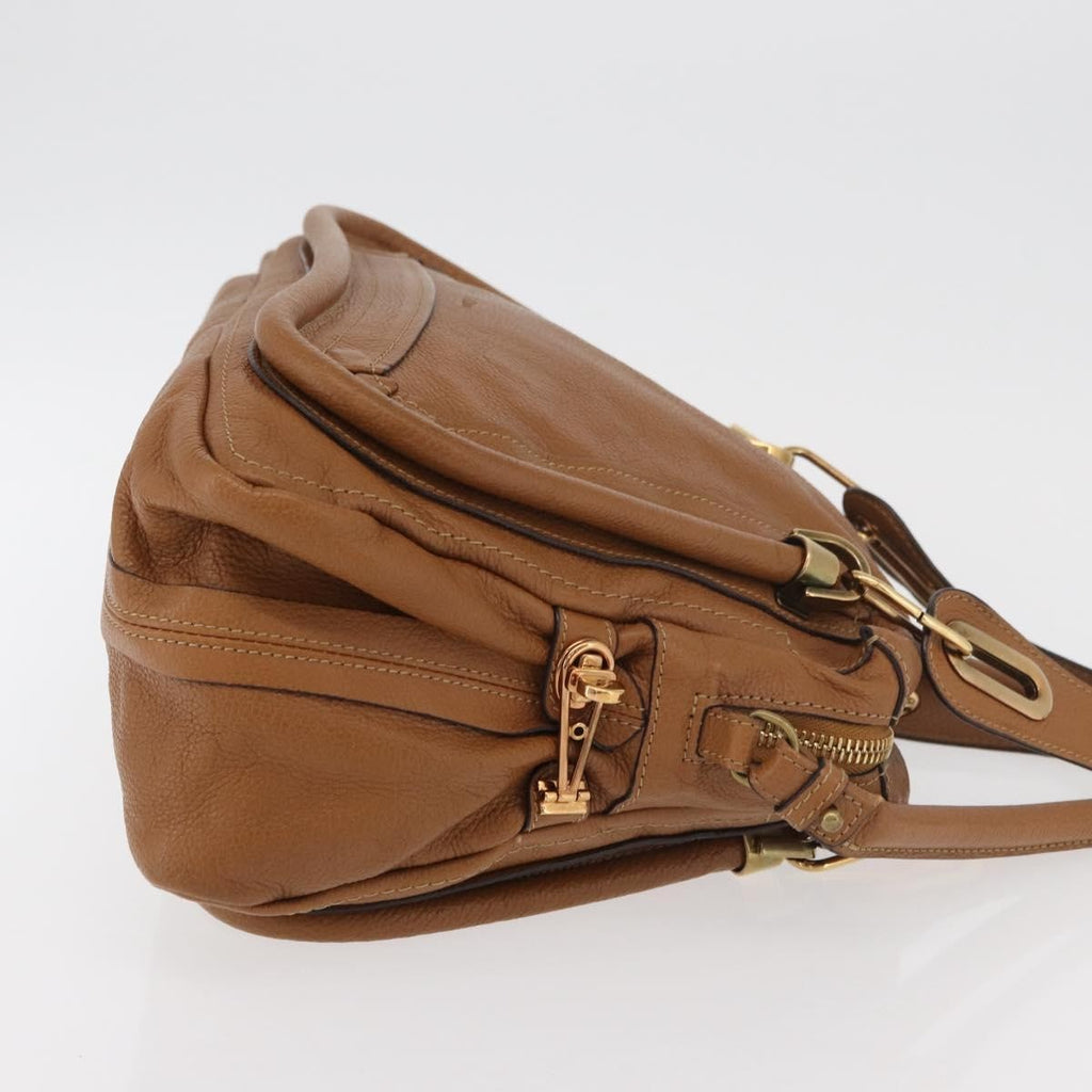 Chloe Paraty Handbag Quilted Leather Brown Leather Handbag ( )