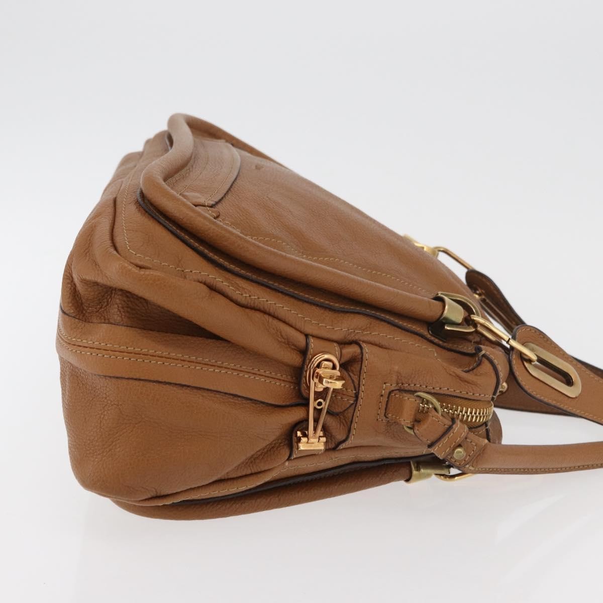 Chloe Paraty Handbag Quilted Leather Brown Leather Handbag ( )