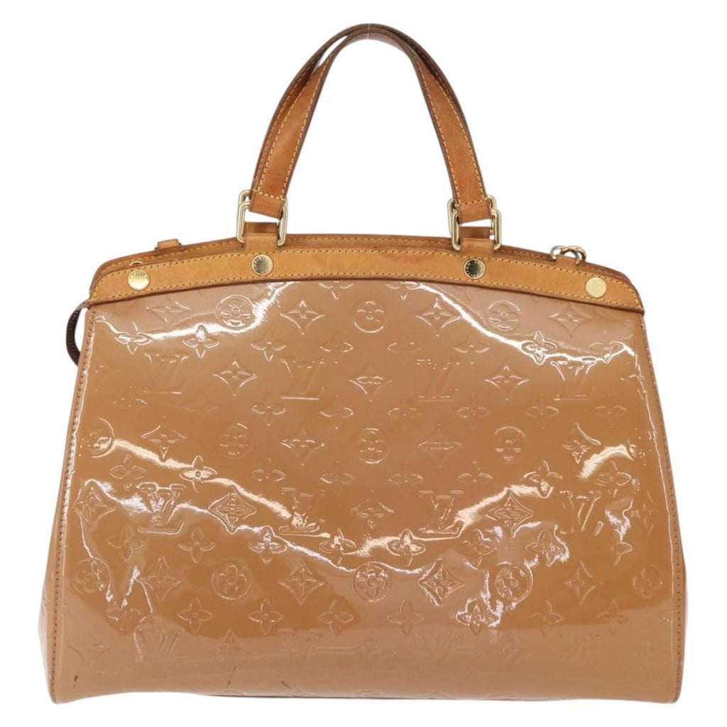 Louis Vuitton Brea Handbag Monogram Vernis Brown Patent_Leather Handbag (Authentic  )