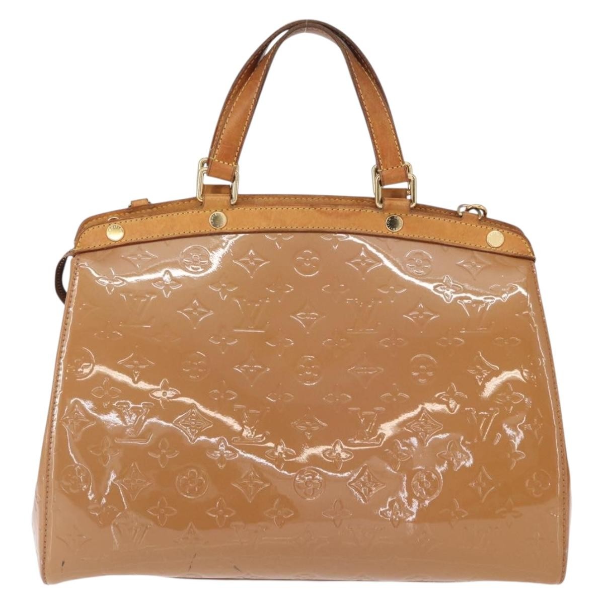 Louis Vuitton Brea Handbag Monogram Vernis Brown Patent_Leather Handbag (Authentic  )