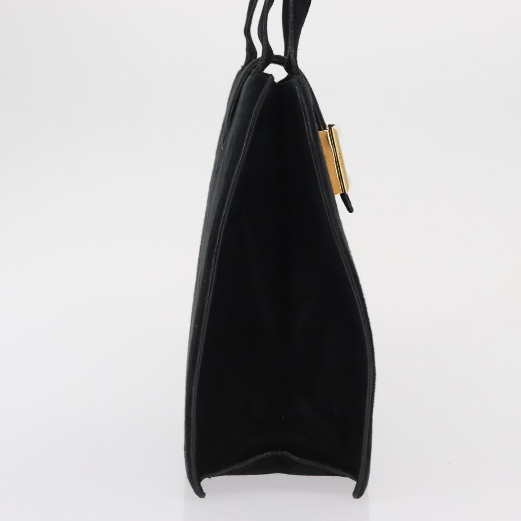 Prada Vintage Handbag Suede Black Suede Handbag (Authentic  )