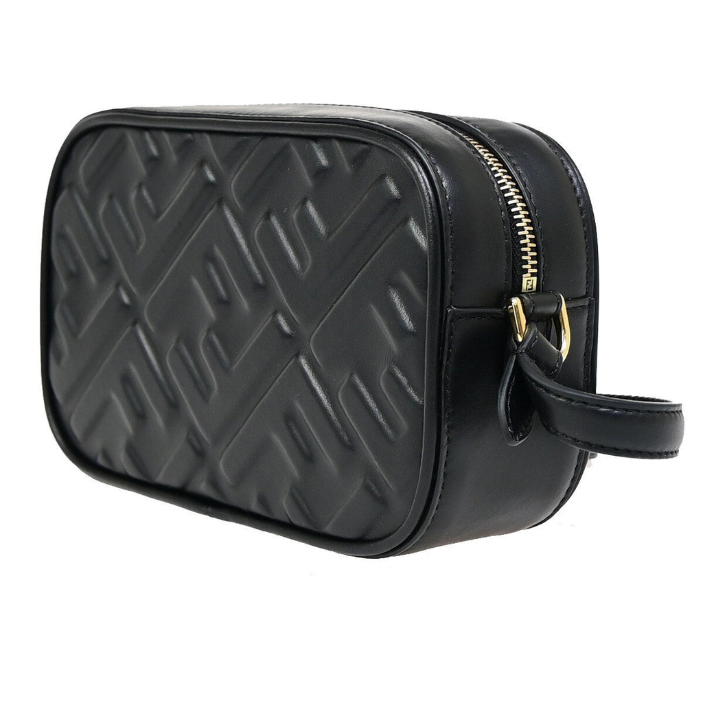 Fendi Camera Bag Zucca Embossed Leather Black Leather Handbag ( )