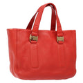 Salvatore Ferragamo Vala Handbag Leather Red Leather Bag (Authentic  )