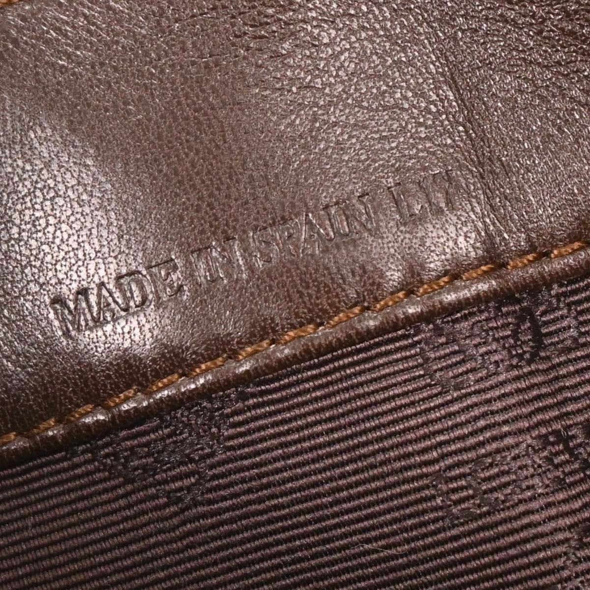 Loewe Anagram Handbag Leather Brown Leather Handbag (Authentic  )