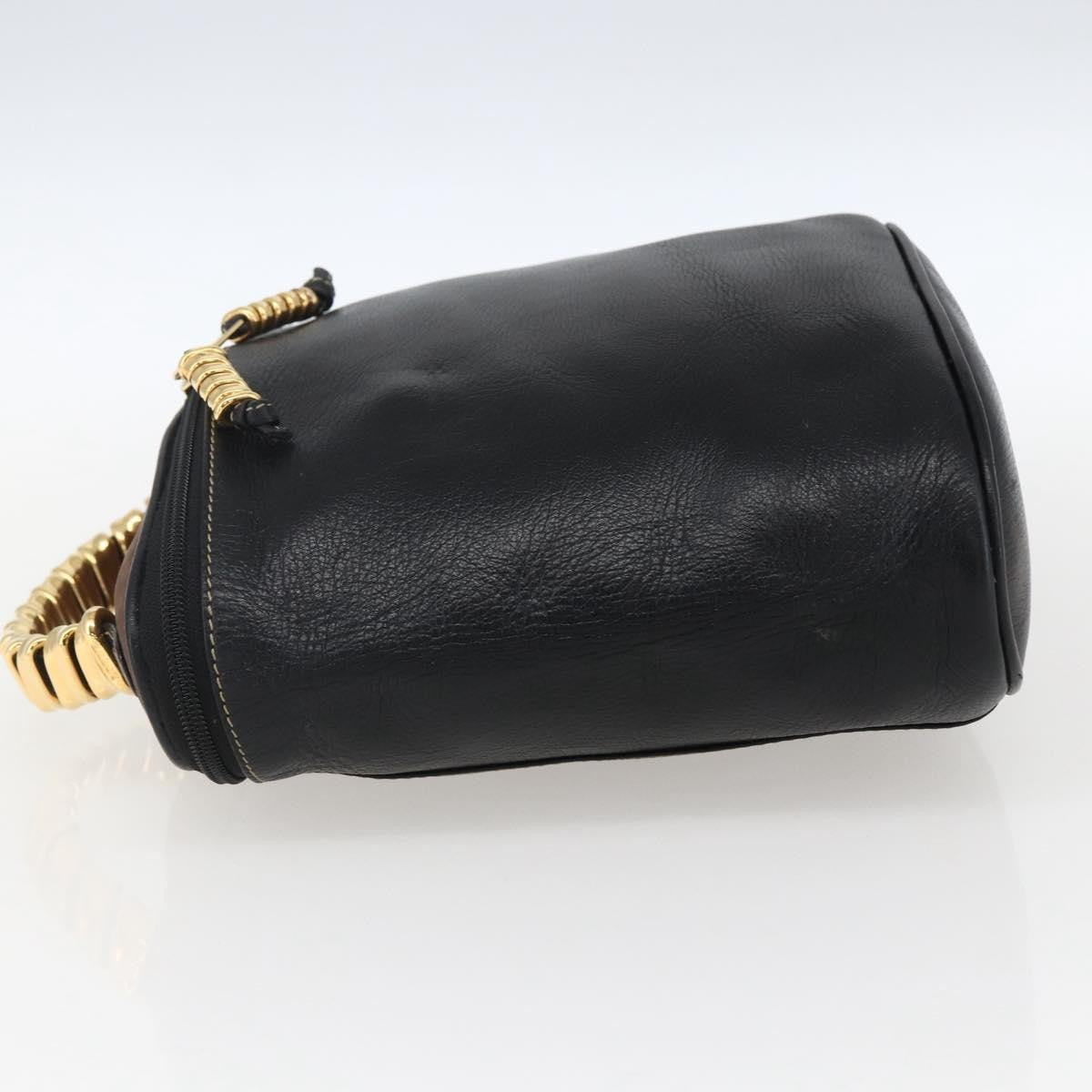Loewe Vintage Velazquez Top Handle Bag Leather Black Leather Handbag (Authentic  )