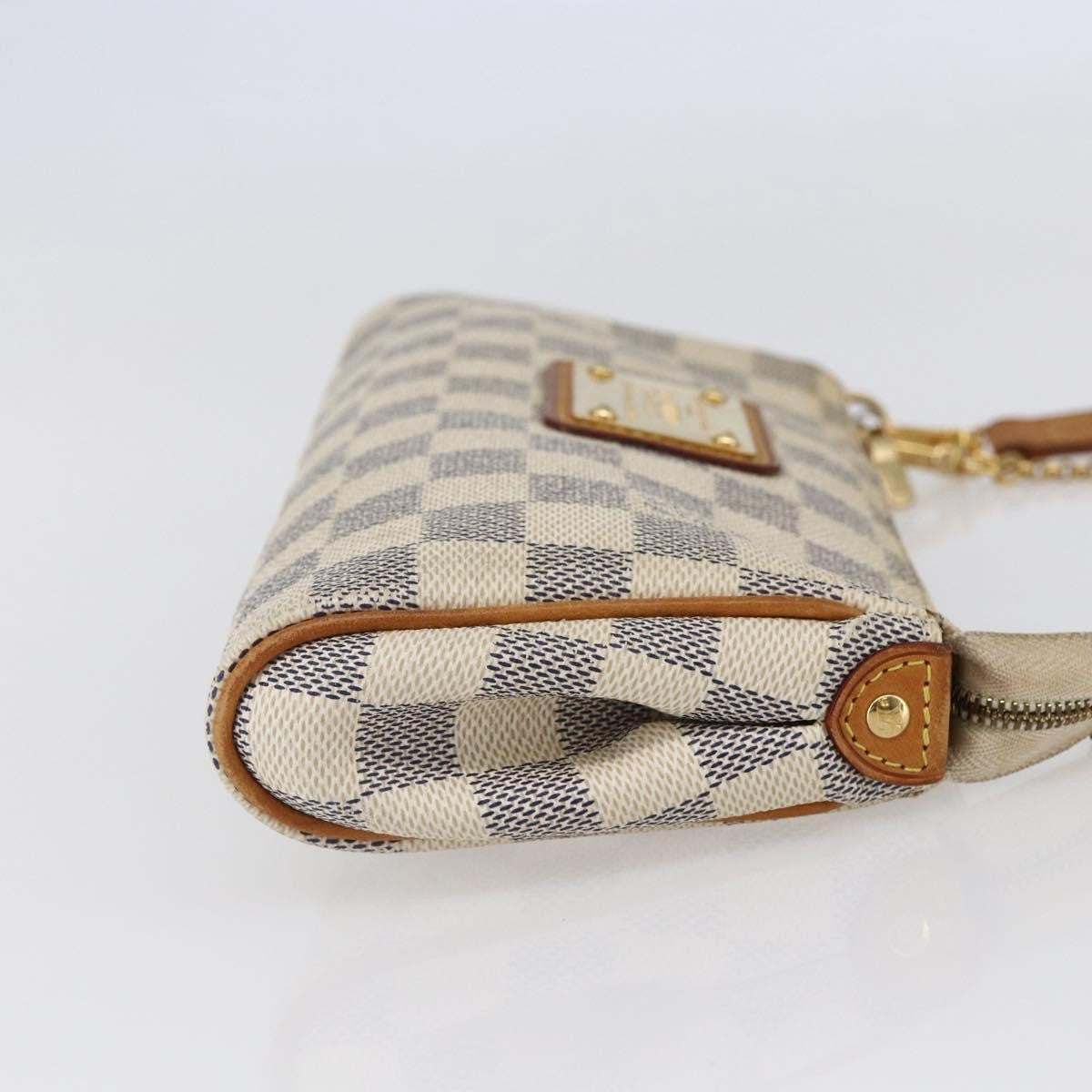Louis Vuitton Eva Handbag Damier White Canvas Bag (Authentic  )