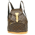 Louis Vuitton Vintage Montsouris Backpack Monogram Canvas Brown Canvas Backpack Bag ( )