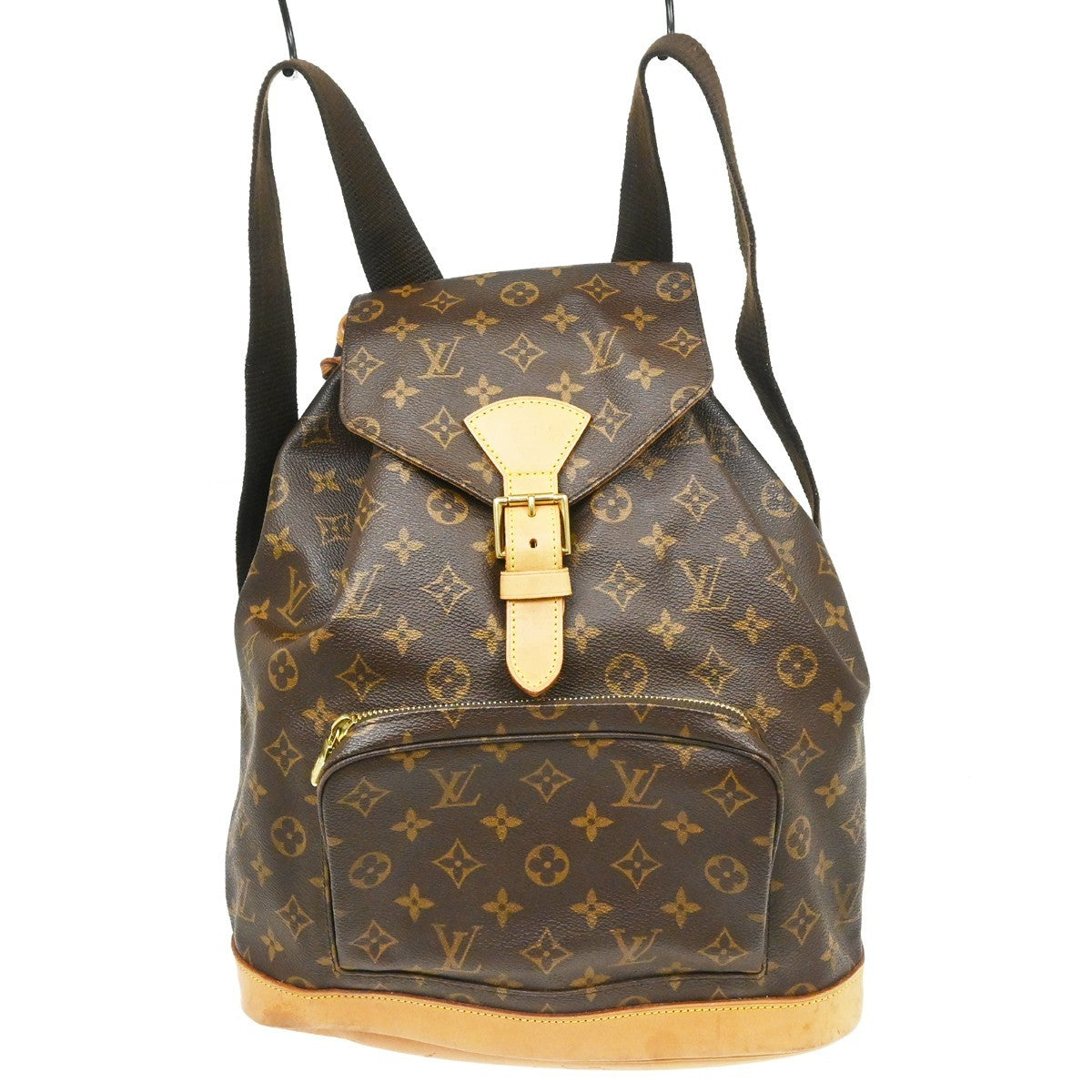 Louis Vuitton Vintage Montsouris Backpack Monogram Canvas Brown Canvas Backpack Bag ( )