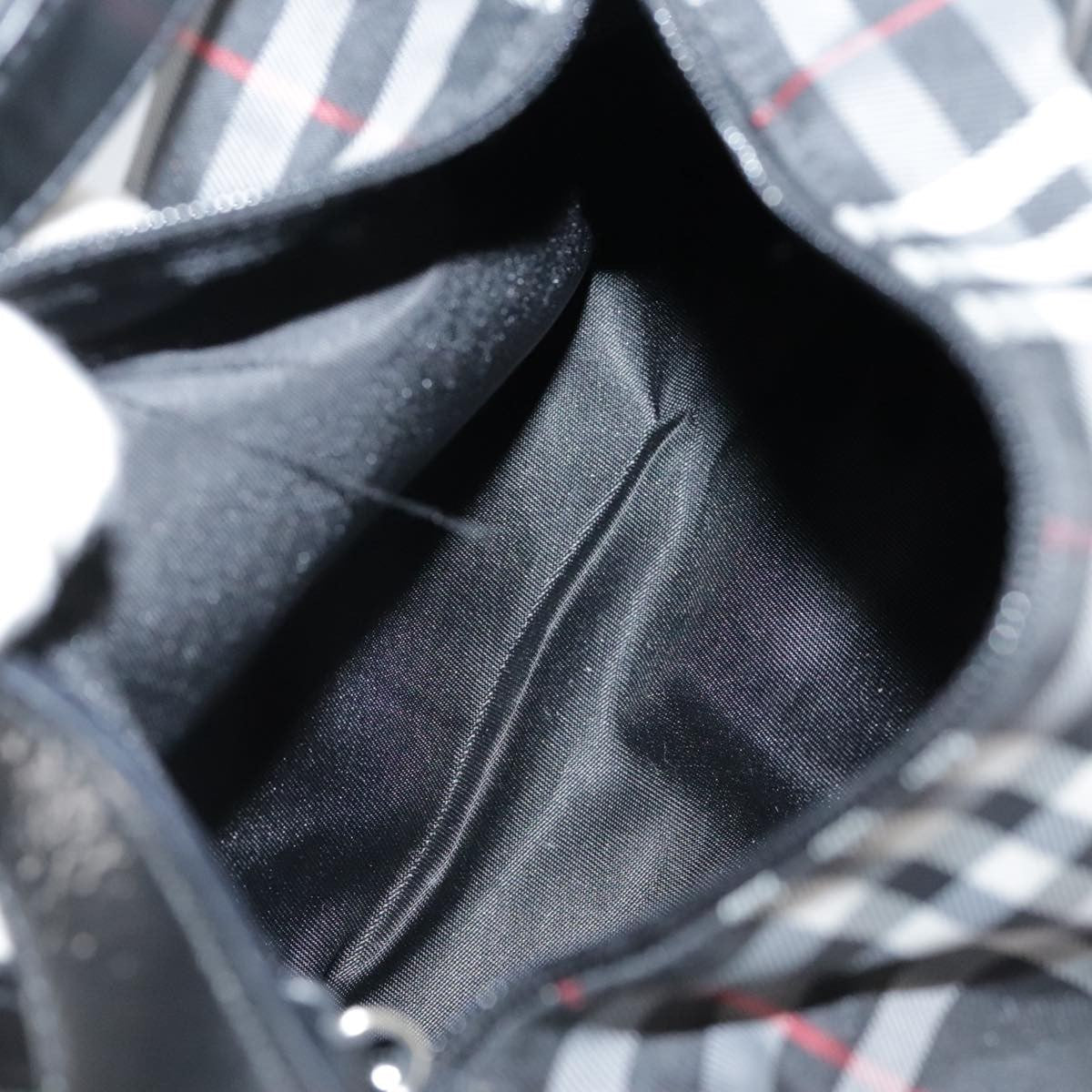 Burberry Nova Check Handbag Nylon Black Nylon Handbag (Authentic  )