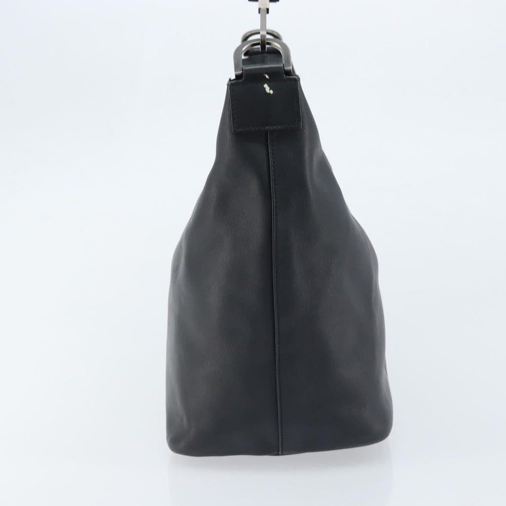 Gucci Vintage Bamboo Hobo Leather Black Leather Handbag (Authentic  )