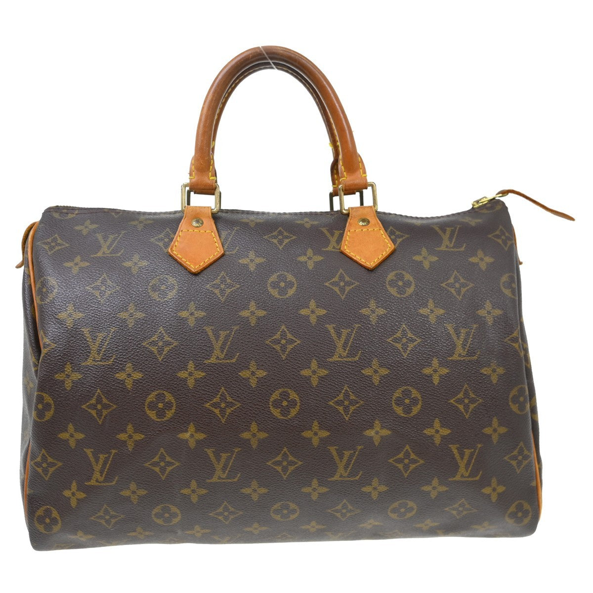 Louis Vuitton Speedy Handbag Monogram Canvas Brown Canvas Handbag ( )