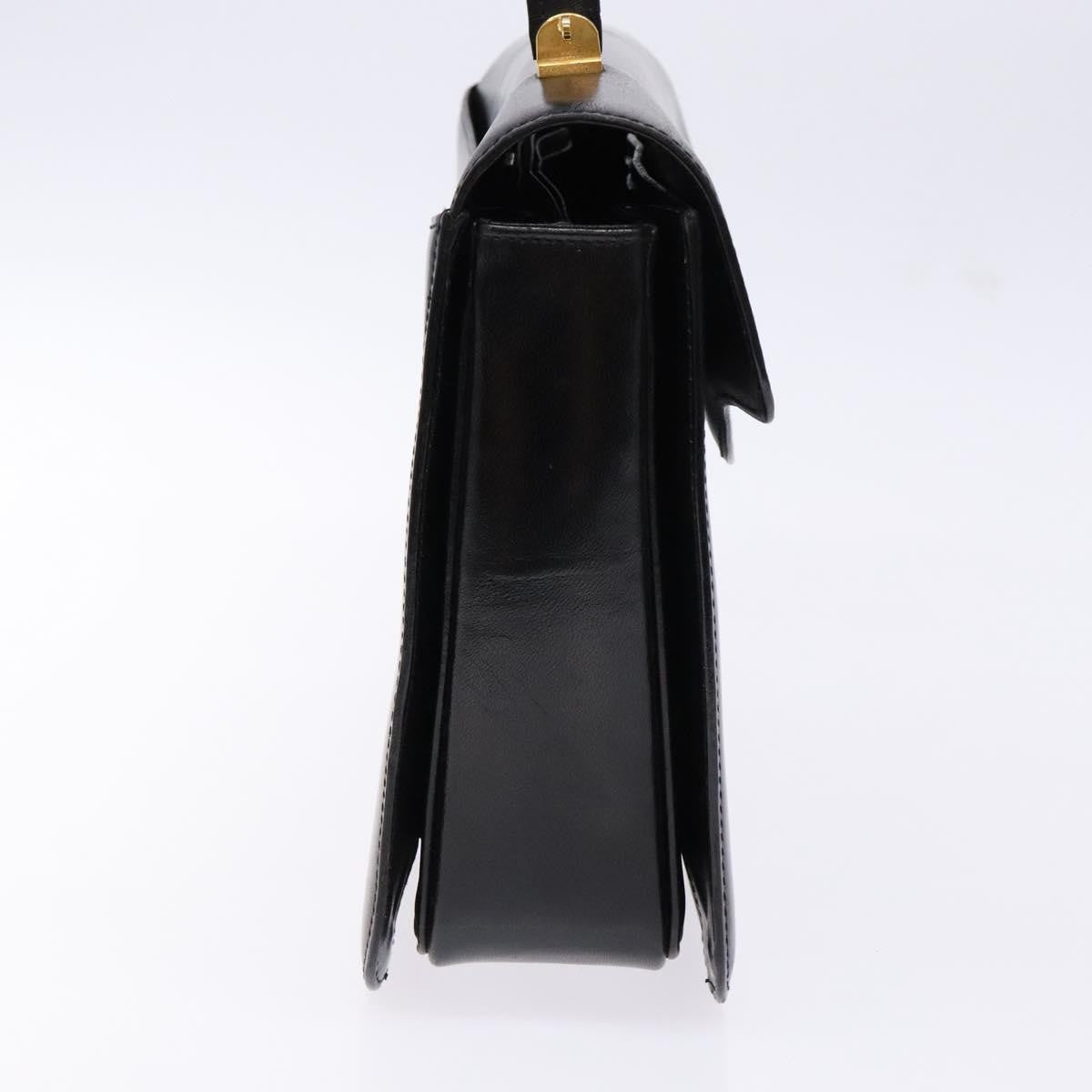 Bally Handbag Leather Black Leather Handbag (Authentic  )