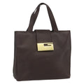 Gucci Vintage Handbag Leather Brown Leather Handbag (Authentic  )