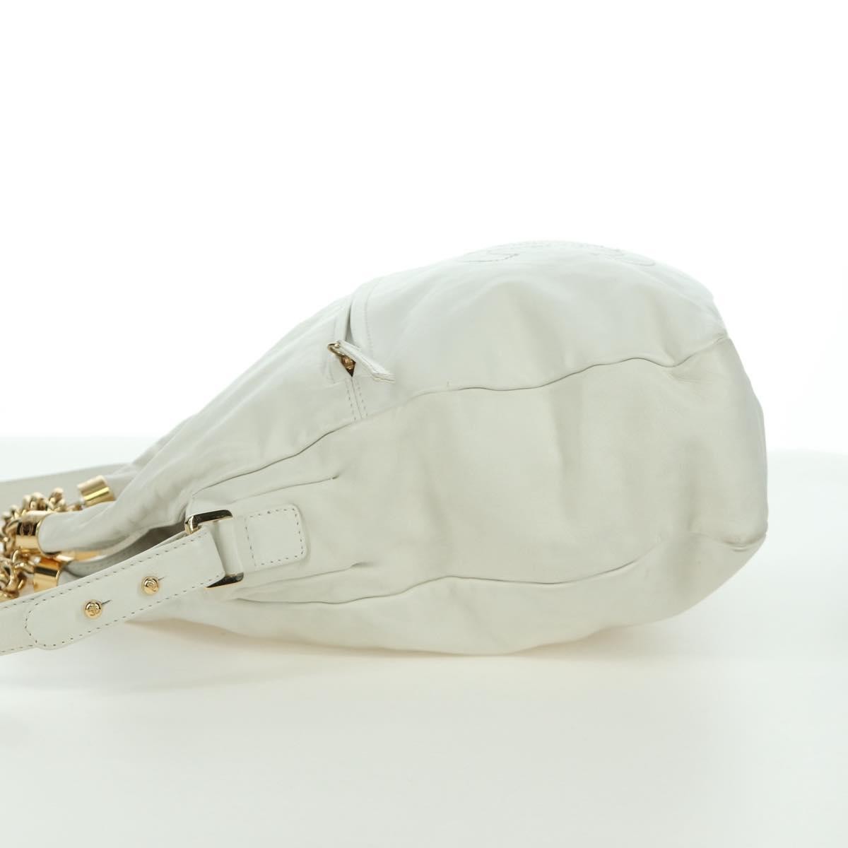Chanel Rodeo Drive Hobo Leather White Leather Handbag (Authentic  )