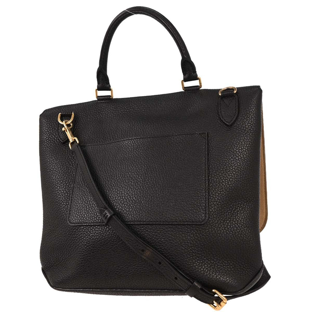 Louis Vuitton Volta Handbag Leather Black Leather Handbag (Authentic  )