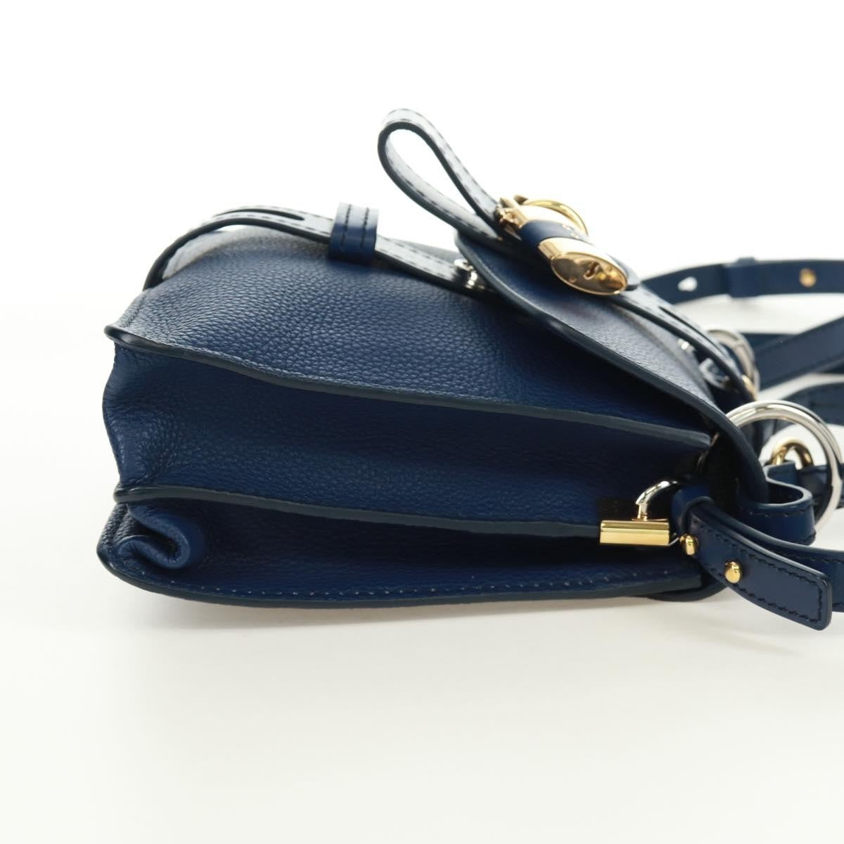 Chloe Aby Day Bag Leather Blue Leather Handbag (Authentic  )