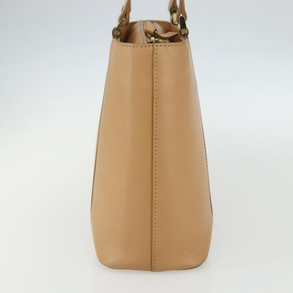 Burberry Vintage Handbag Leather Beige Leather Handbag (Authentic  )