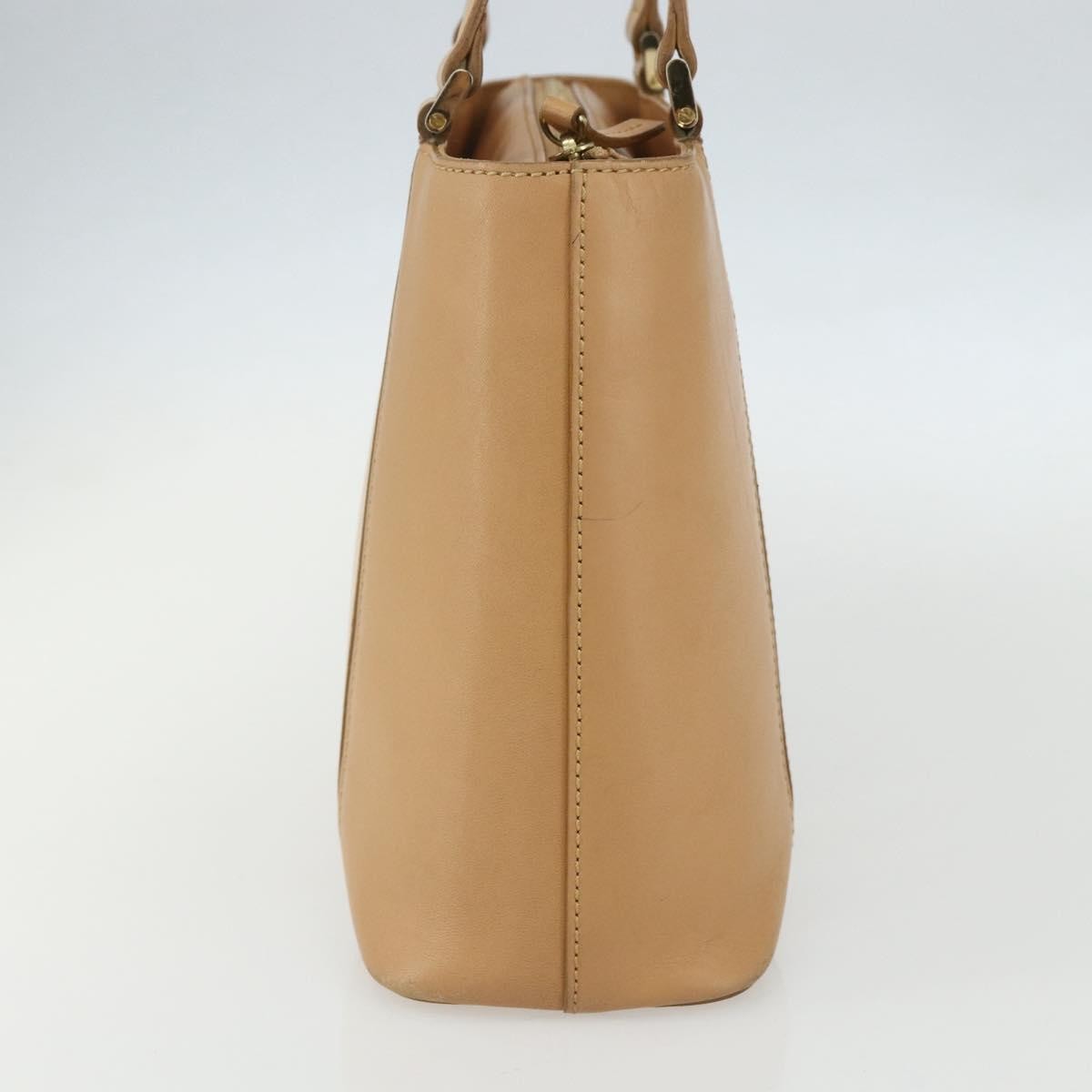 Burberry Vintage Handbag Leather Beige Leather Handbag (Authentic  )