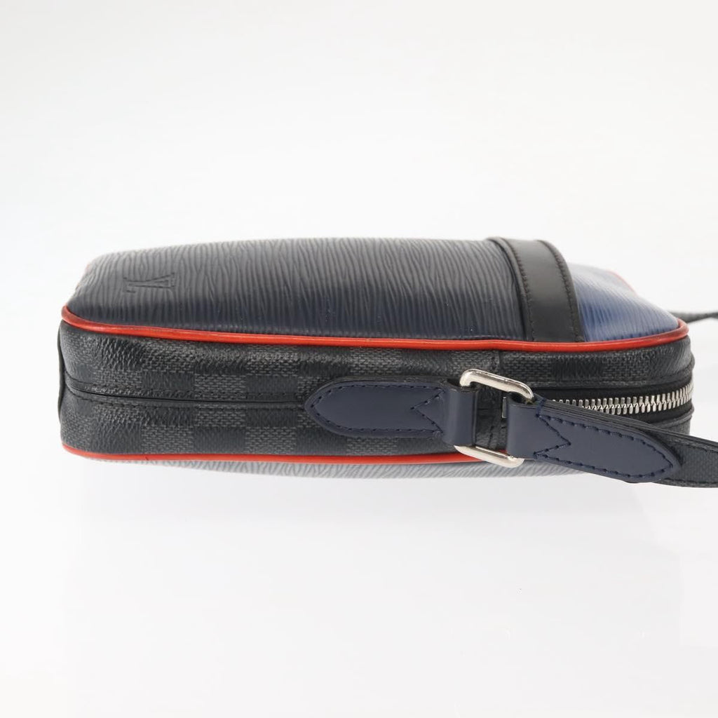 Louis Vuitton Danube Handbag Epi Leather Navy Leather Bag (Authentic  )