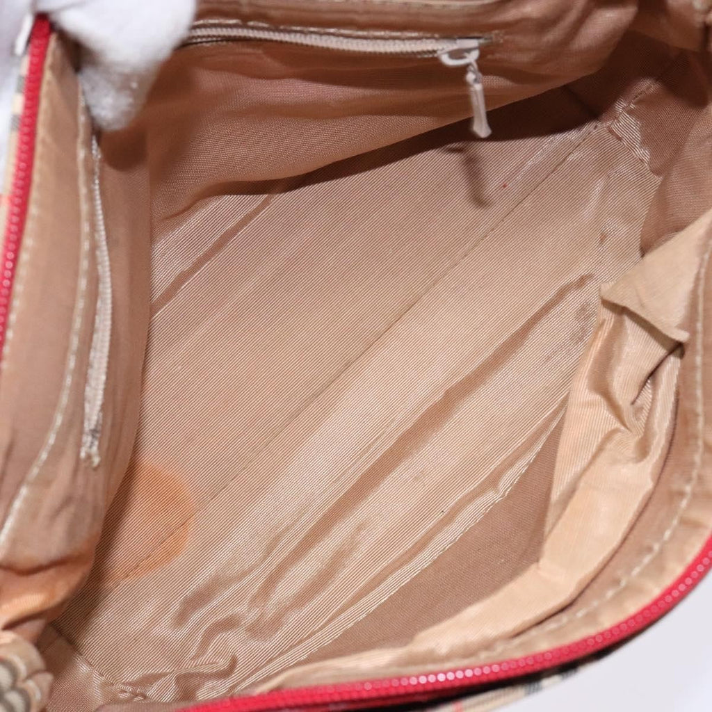 Burberry Nova Check Handbag Nova Check Canvas Beige Canvas Handbag (Authentic  )