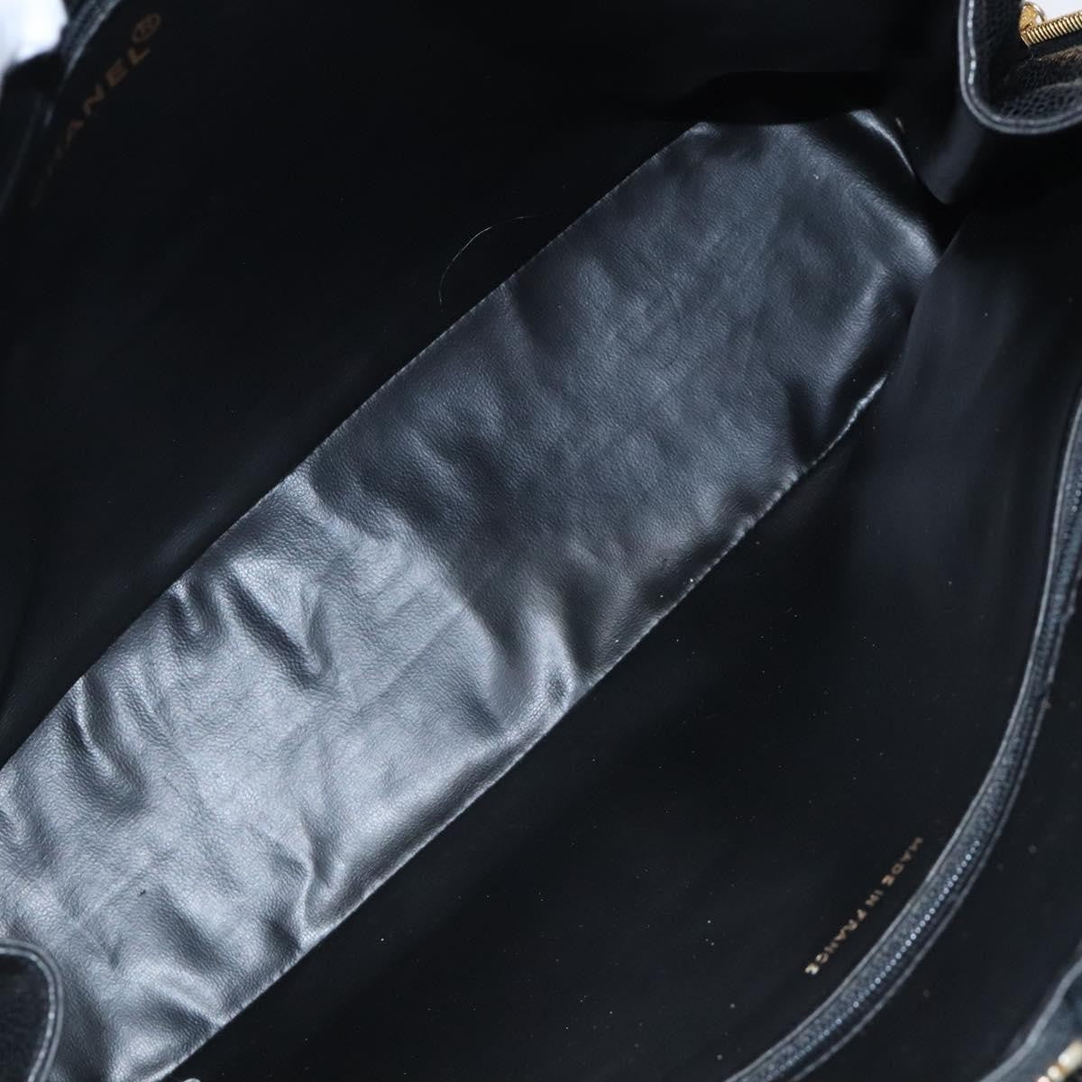 Chanel Vintage Cc Dome Bag Caviar Black Calfskin Handbag ( )