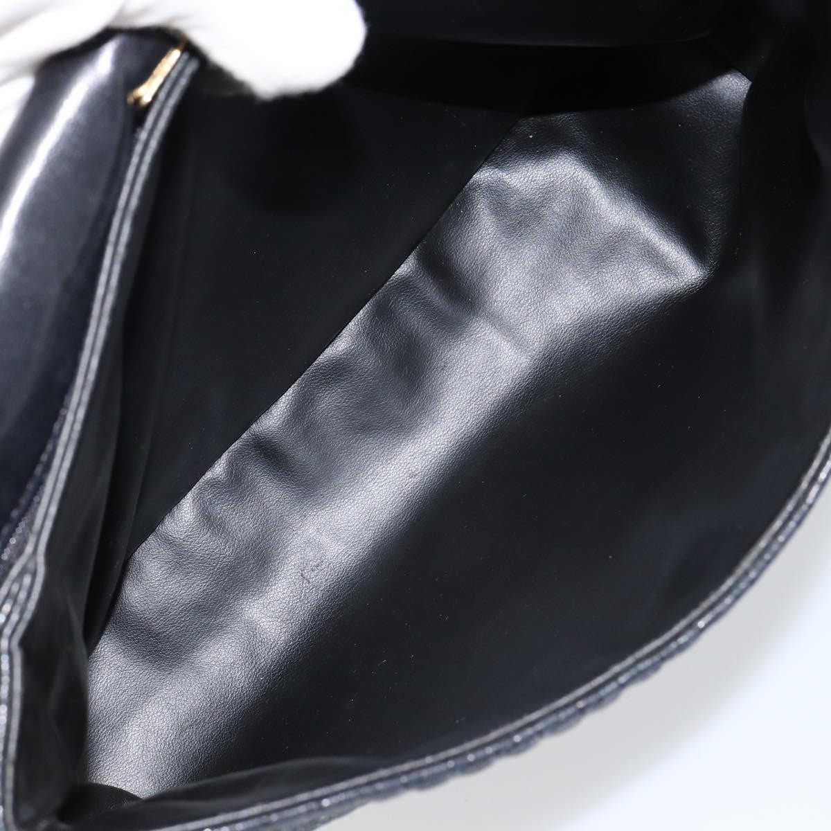 Bally Vintage Handbag Quilted Leather Black Leather Handbag (Authentic  )