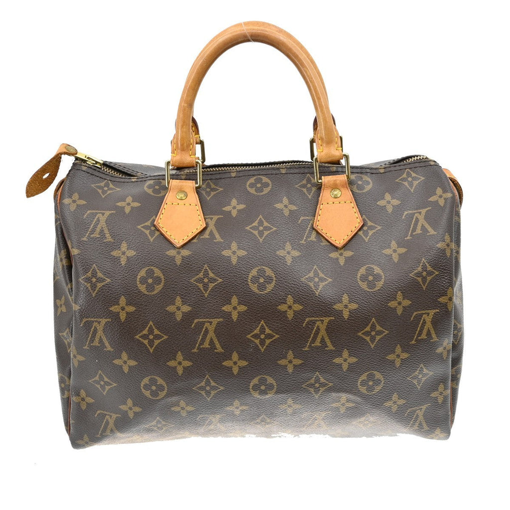 Louis Vuitton Speedy Handbag Monogram Canvas Brown Canvas Handbag ( )