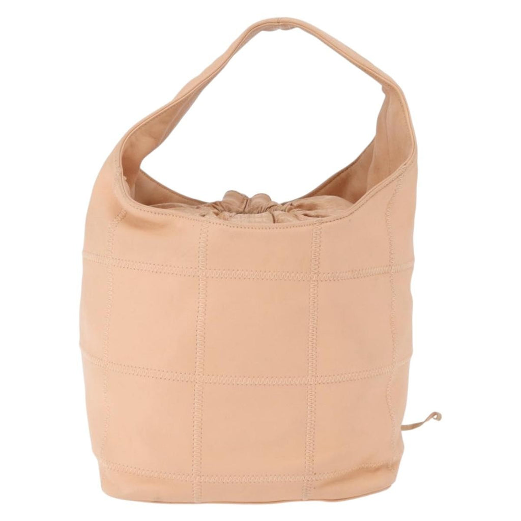 Chanel Square Stitch Tassel Hobo Quilted Leather Pink Leather Handbag ( )