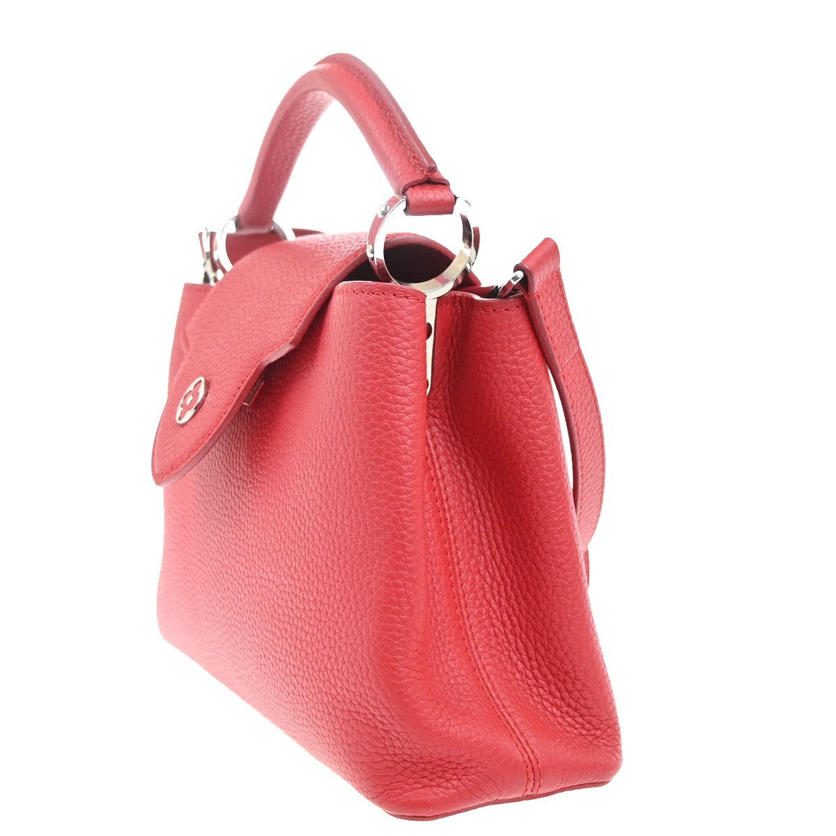 Louis Vuitton Capucines Bag Leather Red Leather Handbag (Authentic  )