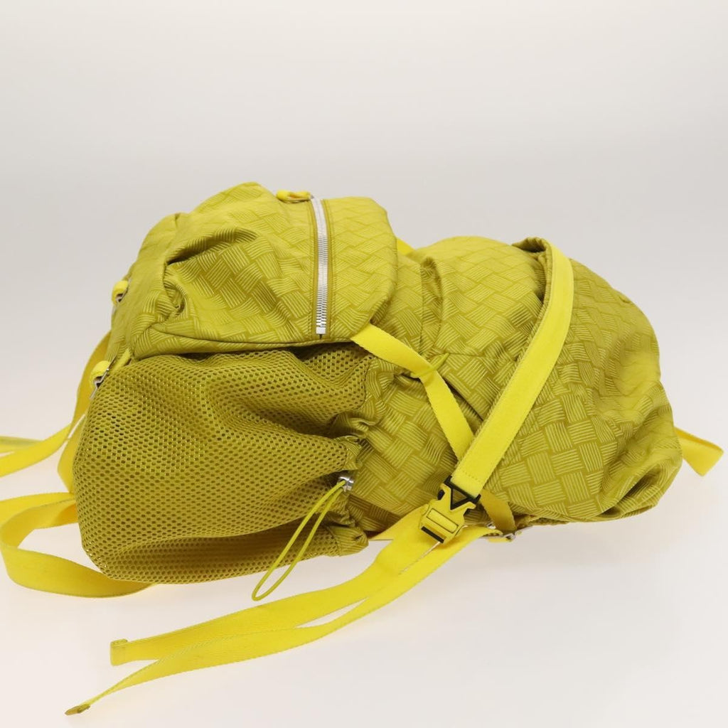 Bottega Veneta Vintage Backpack Nylon Yellow Nylon Backpack Bag (Authentic  )