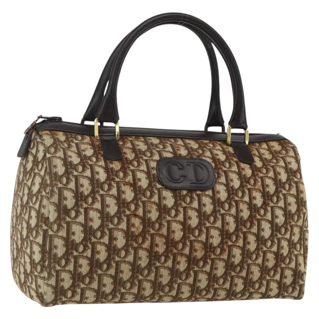 Christian Dior Trotter Shoulder Bag Canvas Beige Canvas Handbag ( )