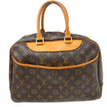 Louis Vuitton Deauville Handbag Monogram Canvas Brown Canvas Handbag ( )