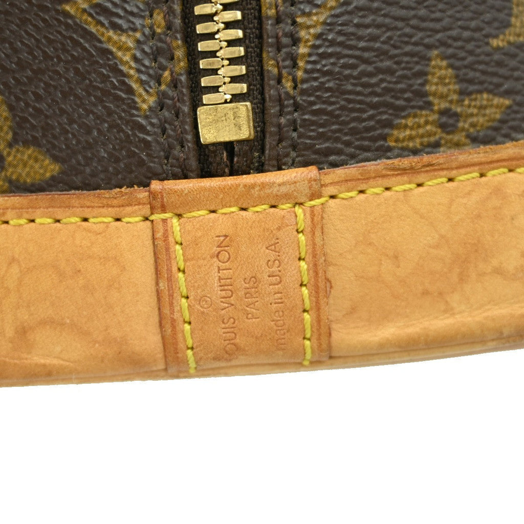 Louis Vuitton Alma Handbag Monogram Canvas Brown Canvas Handbag ( )