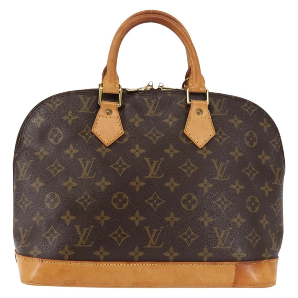 Louis Vuitton Alma Handbag Monogram Canvas Brown Canvas Handbag (Authentic  )