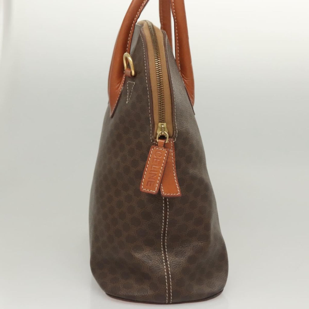 Celine Macadam Handbag Macadam With Leather Brown Canvas Handbag ( )