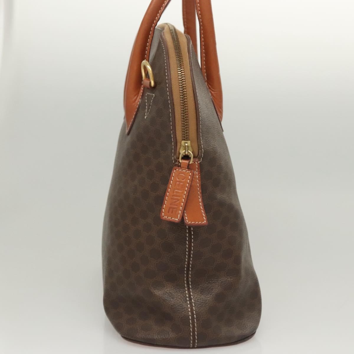 Celine Macadam Handbag Macadam With Leather Brown Canvas Handbag ( )