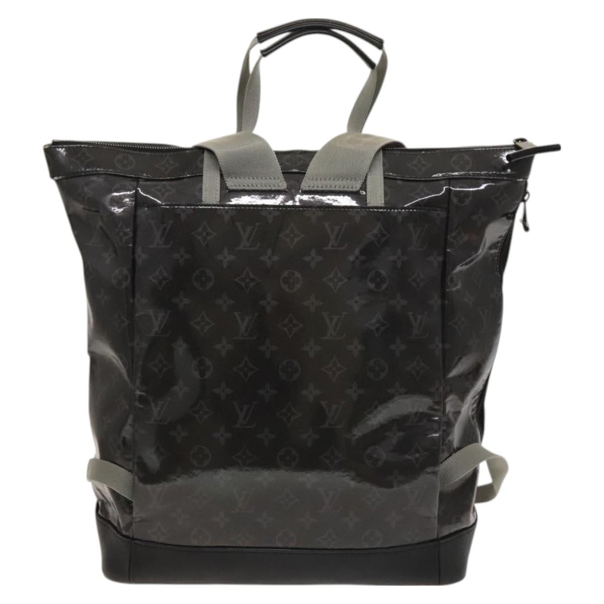 Louis Vuitton Zipped Tote Limited Edition Monogram Eclipse Glaze Canvas Black Canvas Backpack Bag (Authentic  )