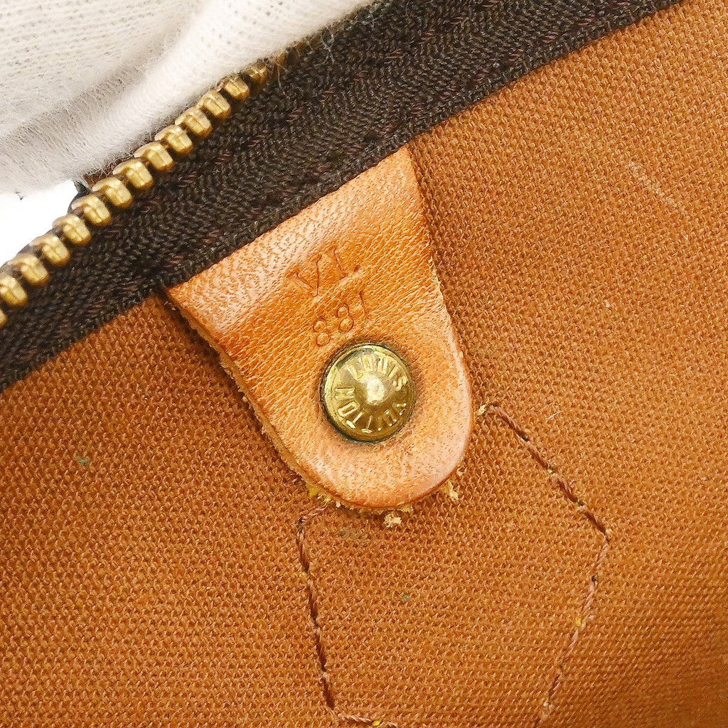 Louis Vuitton Speedy Handbag Monogram Canvas Brown Canvas Handbag ( )