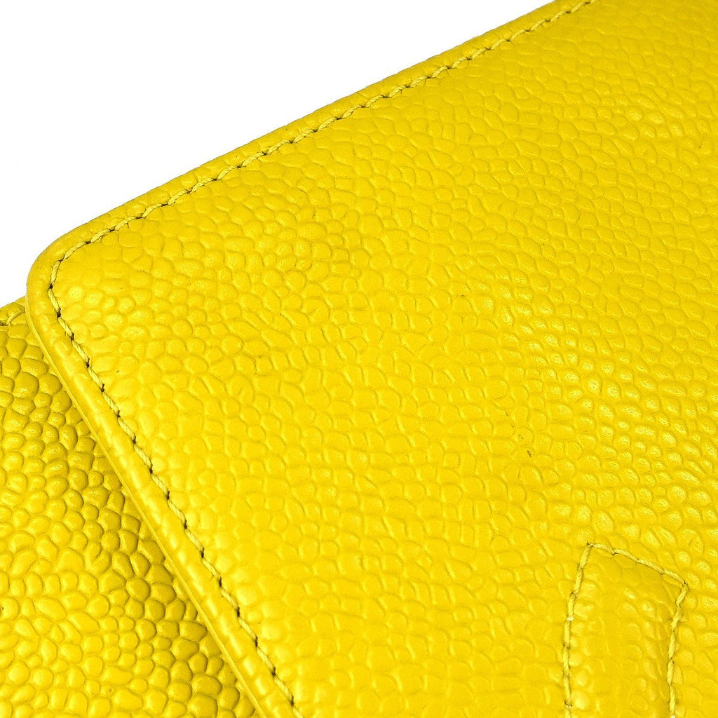 Chanel Wallet On Chain Caviar Yellow Calfskin Handbag ( )