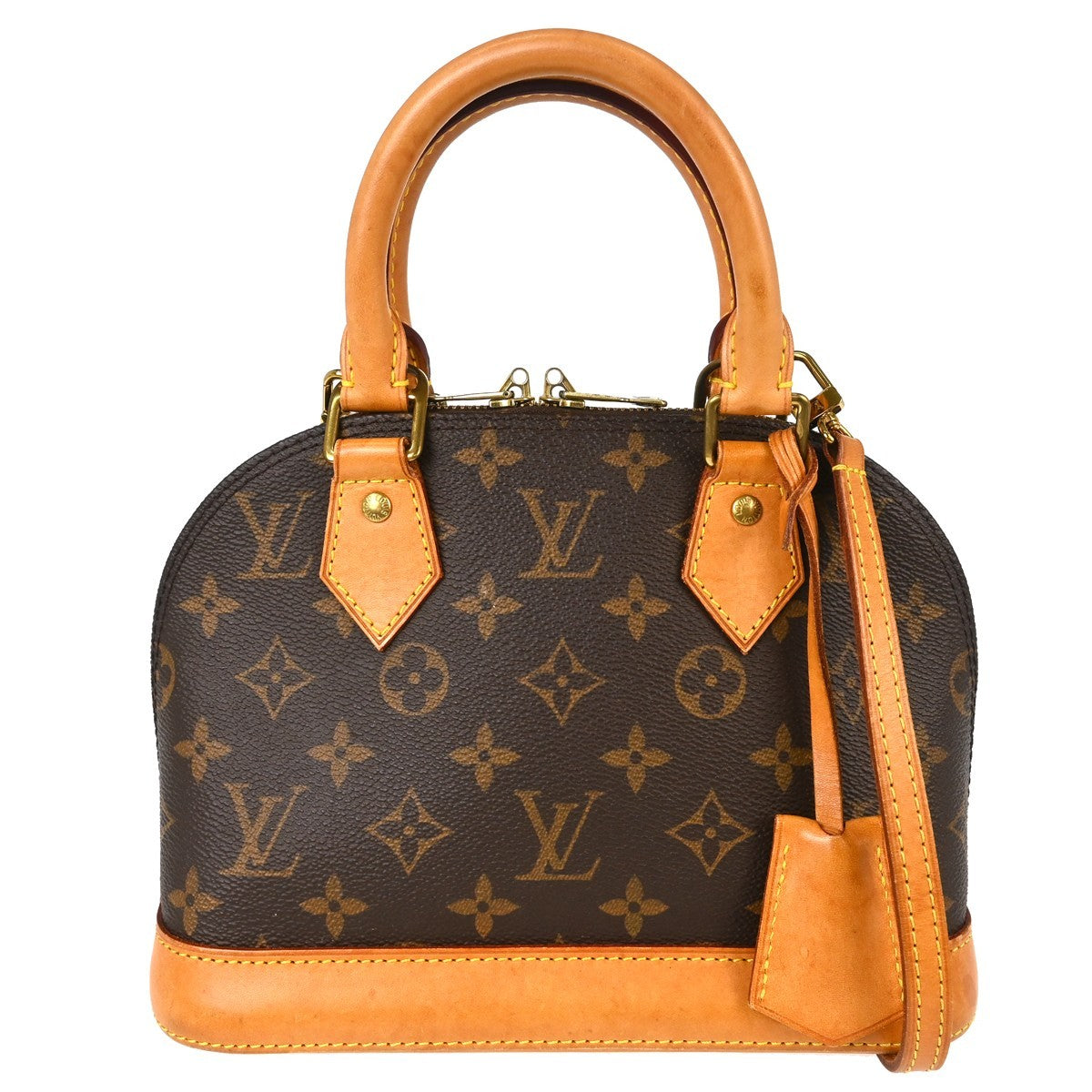 Louis Vuitton Alma Handbag Monogram Canvas Brown Canvas Handbag ( )