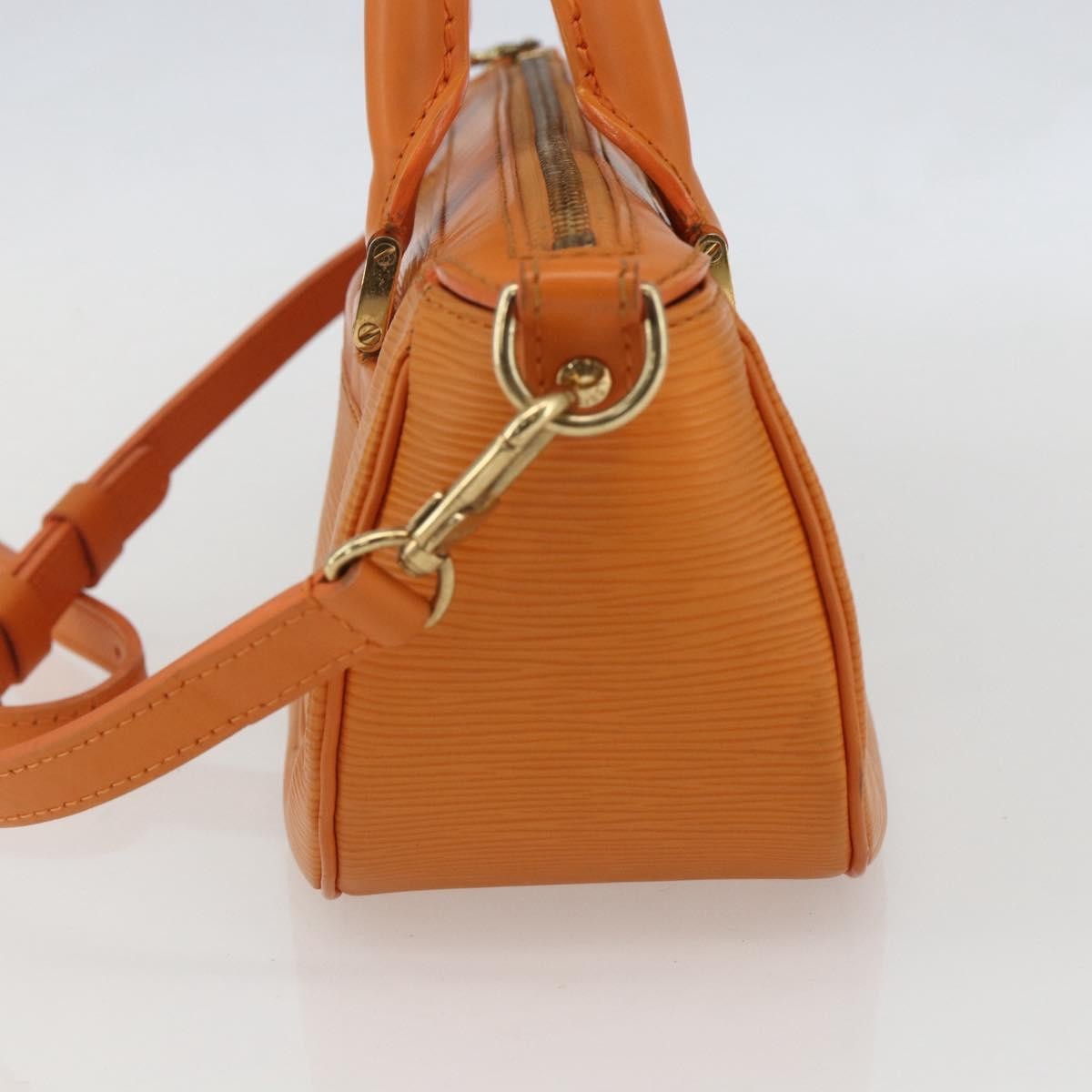 Louis Vuitton Danura Handbag Epi Orange Leather Handbag (Authentic  )