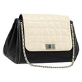Chanel Chocolate Bar Accordion Reissue Flap Bag Quilted Lambskin Black Leather Handbag ( )