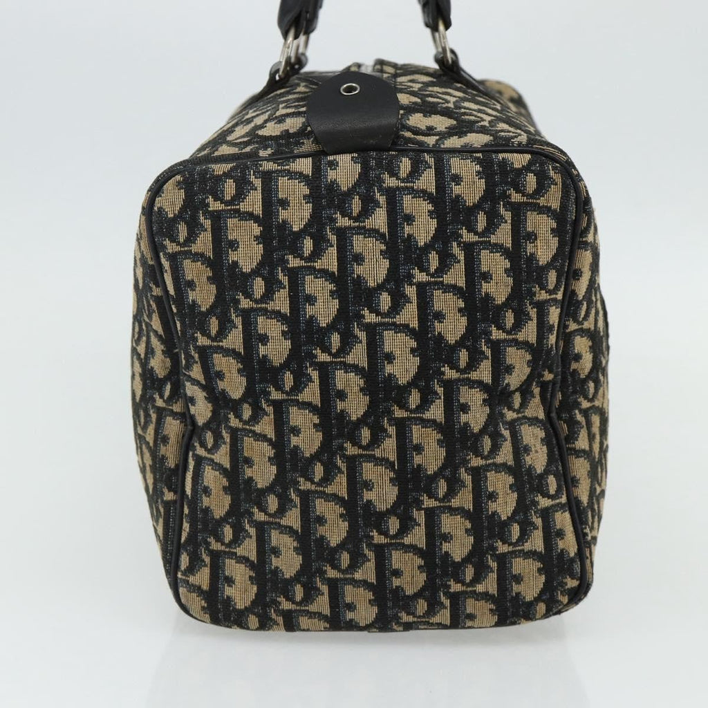 Christian Dior Vintage Trotter Boston Bag Diorissimo Canvas Navy Canvas Handbag ( )