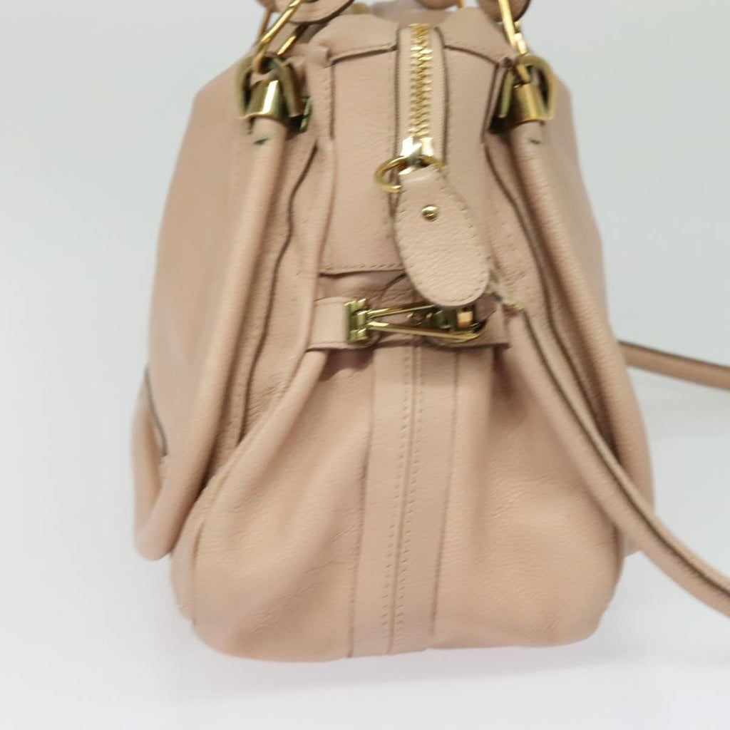 Chloe Paraty Handbag Quilted Leather Beige Leather Handbag ( )