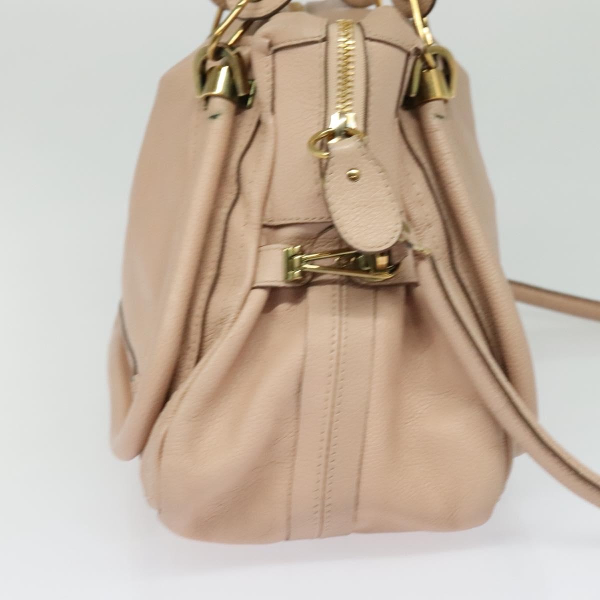 Chloe Paraty Handbag Quilted Leather Beige Leather Handbag ( )
